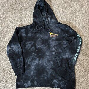 In-N-Out Burger Tie-Dye Hoodie Men's M Black Pullover Sweatshirt Long Sleeve